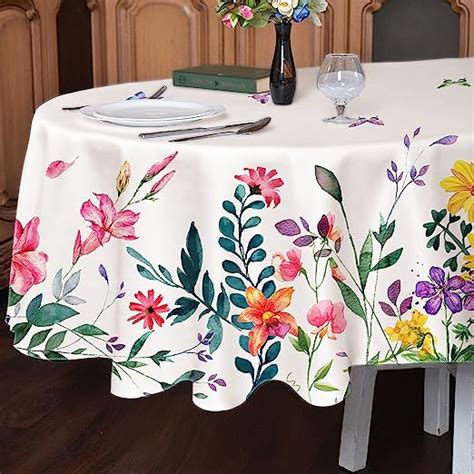 Bnejvif Spring Floral Oval Tablecloth, Flower Print Oval Tablecloth, Spring Summer Oval Tablecloth, Waterproof Wrinkle Free Durable Fabric Floral Oval Tablecloth for Oval Tables 54 X 72 Inch. 300. $1999. FREE delivery Mon, Oct 23 on $35 of items shipped by Amazon. Or fastest delivery Thu, Oct 19..