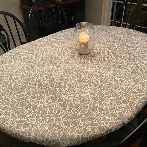 Ldtrchee Waterproof Table Cloth, Spring Floral Rectangle Tablecloth - 60 x 84 Inch, Teal White Daisy Summer Botanical Flower Spillproof Tablecloths Table Decoration Cover for Rectangle/Oval Tables $31.68 $ 31 . 68 . Oval spring tablecloths