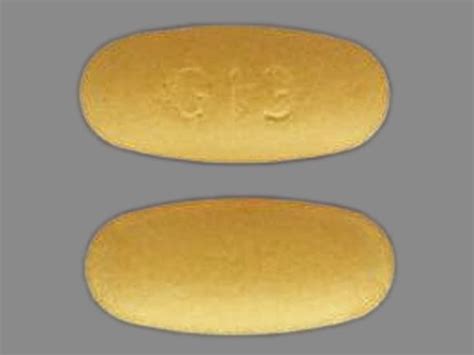 Pill Imprint G 4. This yellow elliptical / oval