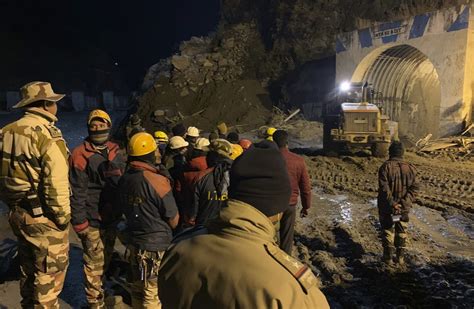 Over 30 workers are trapped after a portion of a tunnel under construction collapses in India