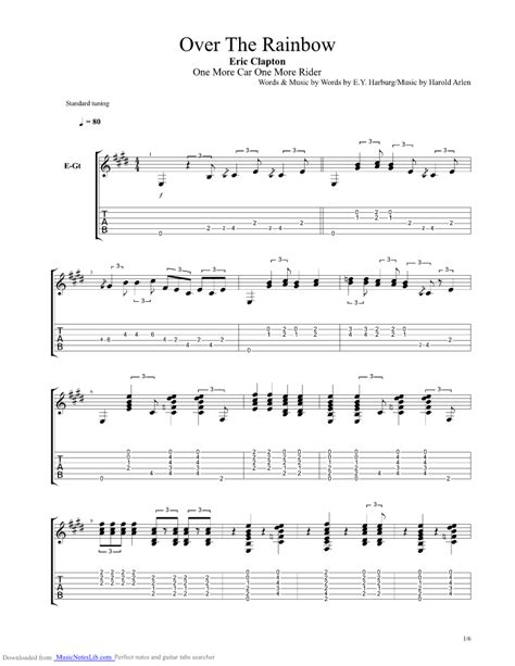 Over The Rainbow - Eric Clapton Guitar Pro Tab