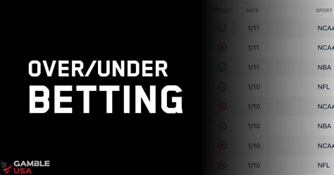 Over under bet. 12. Avoid Unfamiliar Bets. As you gain more experience betting on the over/under market, you may be tempted to move away from the standard goals/points markets to something more exotic. For example, most online bookmakers will offer over/under goals for anything between 0.5 and 7.5 goals. 