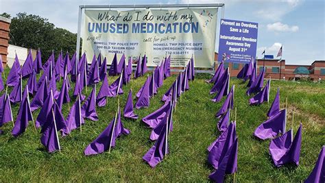 Overdose Awareness Captured In Field Of Flags