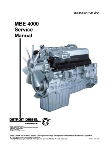 Overhaul manual for mbe4000 truck engine. - Clinician s guide to mind over mood.