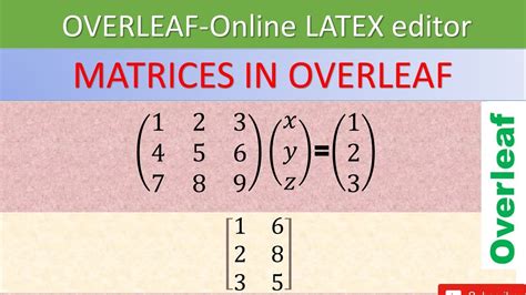 Overleaf align matrices.  Its original definition in version 2.  Learn ho...