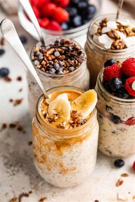 Overnight oats with quick oats. In four 1.5 cup jars, measure out: ¼ cup steel cut oats, ½ cup almond milk, ¼ teaspoon vanilla extract and 1 teaspoon maple syrup. · Stir up and refrigerate for ... 