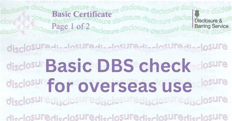 Overseas dbs check. .  ...