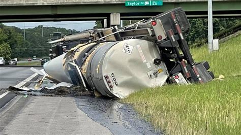 Overturned tanker truck spills asphalt across westbound I-780, injuries reported