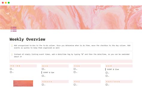 Overview Template Notion Marketplace