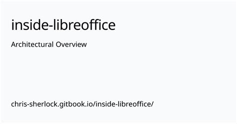 Overview of LibreOffice in form of diagrams or architecture