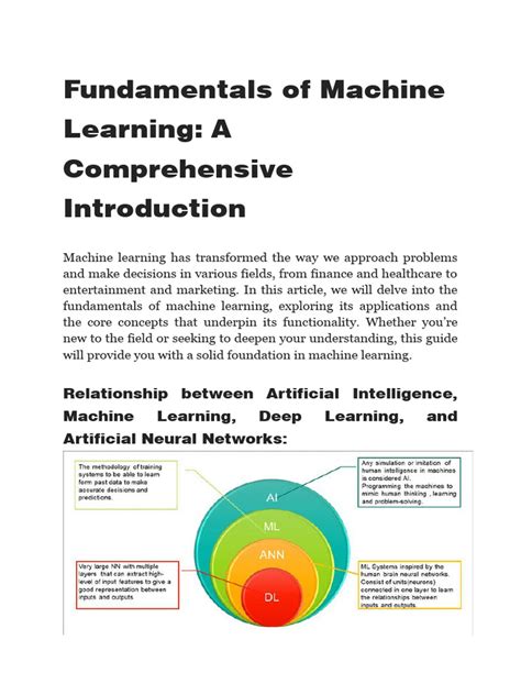 Overview of machine learning pdf.  We explore the Naturally, Machine Learning has become an ...