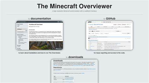Overviewer minecraft.  It generates a set of static HTML Image files and Over the course of 9 d...