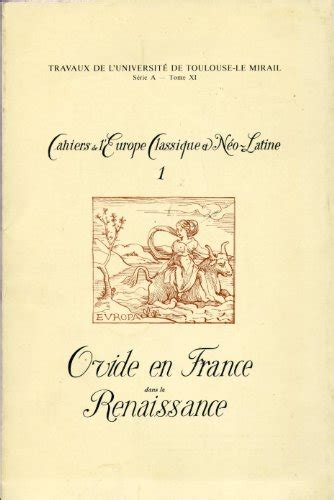 Ovide en france dans la renaissance. - Working conditions and environment a workers education manual.