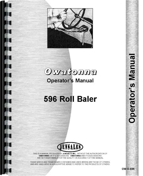 Owatonna 596 roll baler operators manual. - Bears on hemlock mountain study guide.