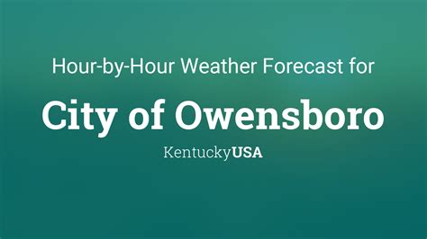 Find the most current and reliable hourly weather forecasts, storm alerts, reports and information for Owensboro, KY, US with The Weather Network.. 