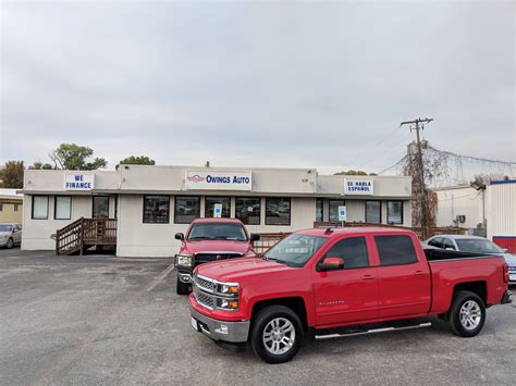 Owings auto. Jun 22, 2020 · In addition to our easy approvals, our Arlington, TX dealership also offers competitive prices, courteous service, and a 12-month, 12,000-mile warranty on every car and truck we sell. Stop by today and see for yourself why Owings Auto is the Arlington and Fort Worth area’s trusted choice for in-house financing and quality pre-owned cars. 
