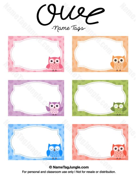 Owl Label Name Tags Owl Labels Owl Name Tags Owl Theme Classroom
