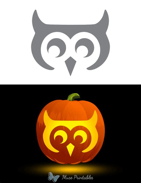 Owl Pumpkin Template Printable