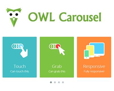 Owl carousel js. 7 or higher scripts are included.  Touch enabled jQuery plugin that lets ...