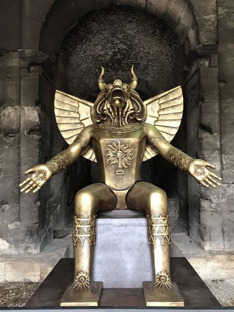 Moloch, Molech, Milcom, and Malcom all refer to the same large bronze idol that had the torso of a man and the head of an ox, and on which children were sacrificed. ... Acts 7:42-43 Moloch Acts 7:44-50 Tabernacle. ACTS 7:42-43 42 Then God turned and gave them up to worship the host of heaven, as it is written in the book of the Prophets: ‘Did .... 