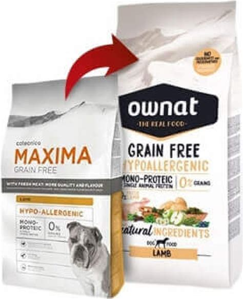 Ownat Grain Free Hypoallergenic Cordeiro ração para cães