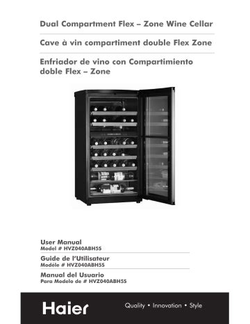 Owner manual haier hvz040abh5s zone wine cellar. - Manual de reparación de la carretilla elevadora cat v80e.