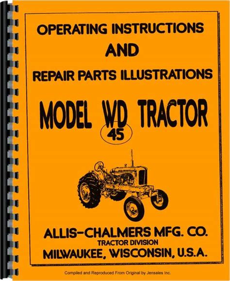 Owner manual wd45 allis chalmers tractor. - Handbook of the sociology of health illness and healing.
