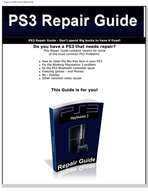 Owners Manual Ps3