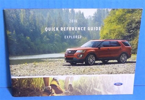 Owners Manual Reference Guide