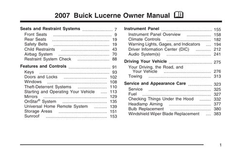 Owners manual 2007 buick lucerne cxl. - The complete guide to the toefl test pbt audio cd by bruce rogers 2010 04 28.