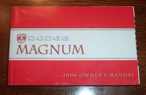 Owners manual for 2006 dodge magnum. - Takeovers restructuring and corporate governance solution manual.