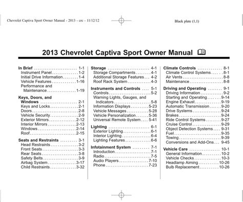 Owners manual for 2013 chevy captiva. - Questions pratiques de puériculture du premier âge..