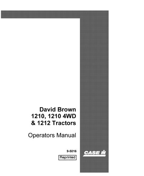 Owners manual for a david brown 1212. - Atlas 1704 and 1804 excavator workshop manual.