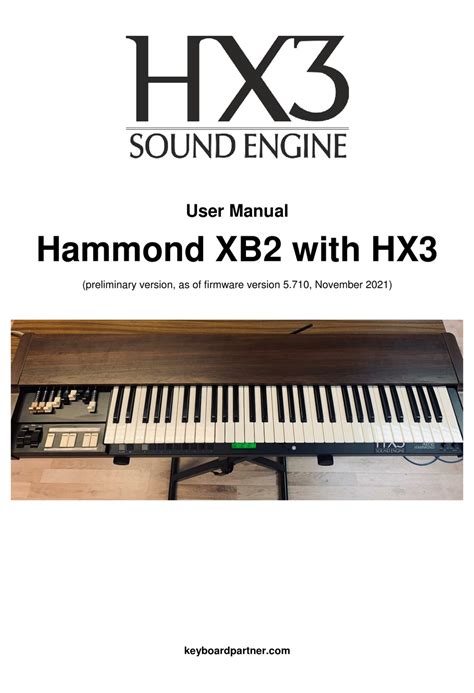 Owners manual for a hammond xb2. - First unit responder a guide to physical evidence collection for patrol officers.