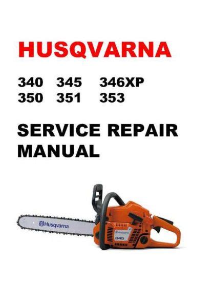 Owners manual for a husqvarna 350 chainsaw. - Manuale d 'escavatore cingolato yanmar b3 parti catalogo.