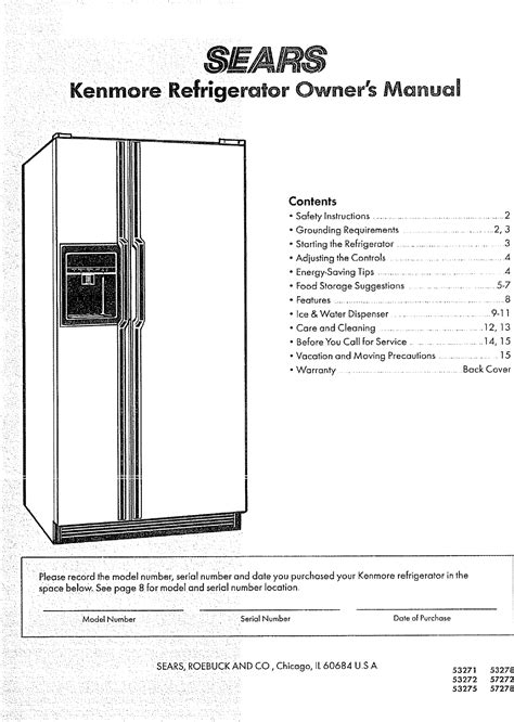 Owners manual for a kenmore 253 refrigerator. - Enseignement du droit à l'académie de lausanne aux xviii et xixe siècles.