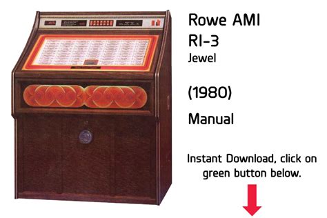 Owners manual for ami rowe jukebox. - Manual for honda gx390 pressure washer.