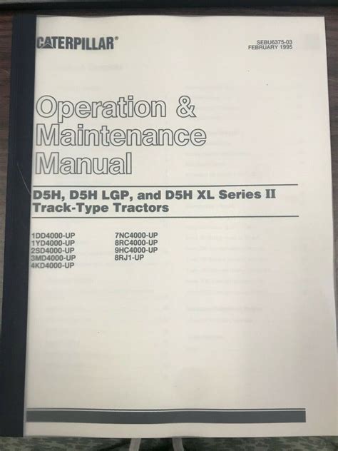 Owners manual for cat d5h dozer. - Sap implementation guide for production planning.