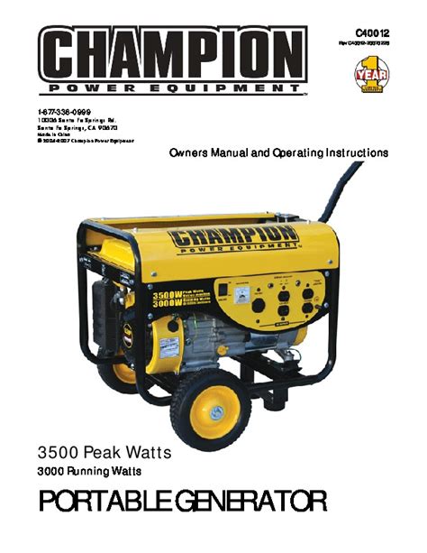 Owners manual for champion generator 4800 watt. - Toshiba e studio 18 service manual.