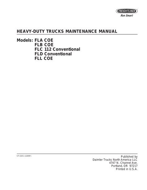 Owners manual for fld112 freightliner tractor. - Från col di tenda till blocksberg.