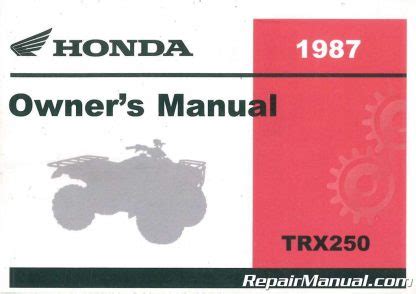 Owners manual for honda 250r atv. - Manual de servicio cummins vta 28 g5.