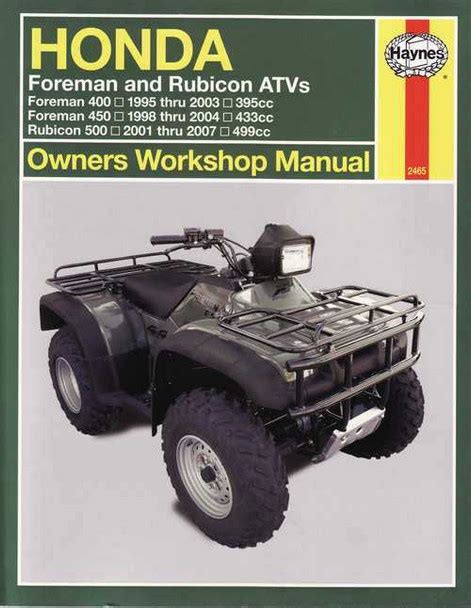 Owners manual for honda foreman rubicon. - A handbook of sustainable building design and engineering an integrated approach to energy health and operational.