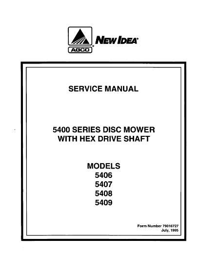 Owners manual for new idea 5407 mower. - Gymnastik i hjemmet for sunde og syge.