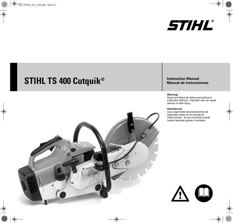 Owners manual stihl ts400 quick cut saw. - Curlin medical 4000 cms pump manual.