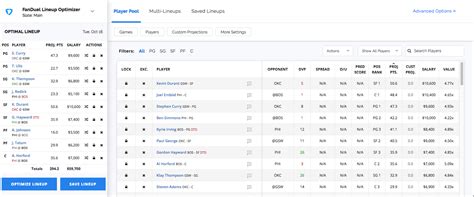 Ownersbox lineup optimizer nba. ABOUT. FantasyCruncher is a set of tools that were developed for DFS players by DFS players. If you are serious about playing Daily Fantasy, this is the place to be, and you will be in the company of today's top DFS players. 