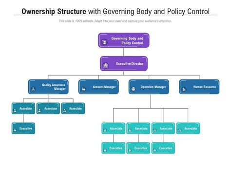 Ownership Structure With Governing Body And Policy Control PowerPoint