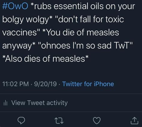 History. The Oopsie Woopsie copypasta first appeared on Twitter in 2018, in a tweet by user @sm_the_artist. The tweet was a satirical take on corporate apologies, and .... 