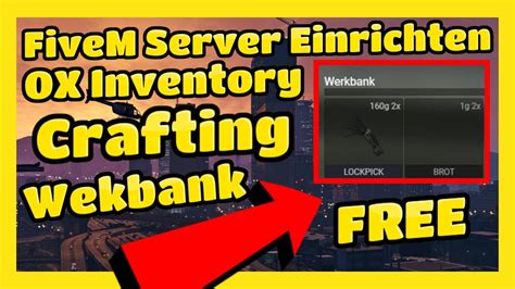 Ox inventory crafting bench.  2. , Online Guide/Documentation of jim-mechan...