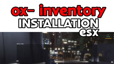 Ox inventory.  This can either be an export (recommended), or added to ...