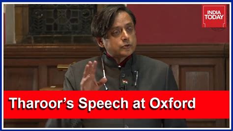 Oxford Speech: Shashi Tharoor